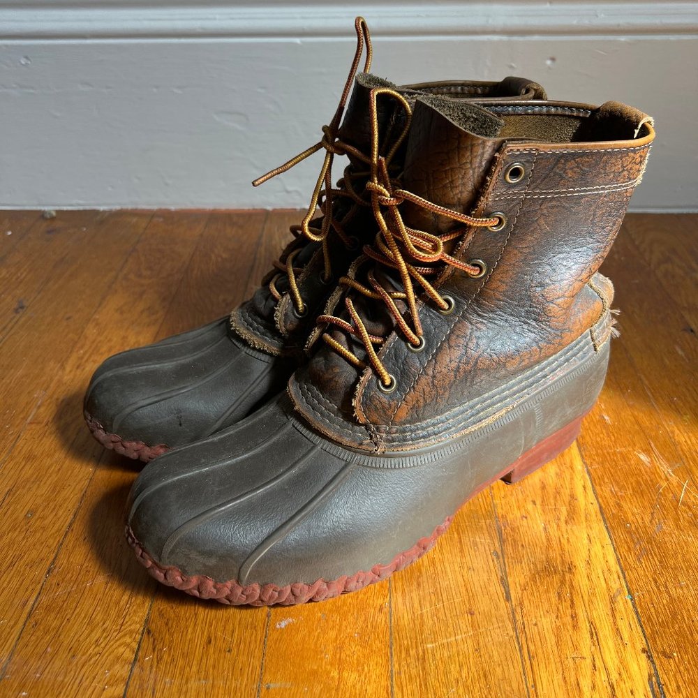 LL Bean Duck Boots, 8" Bison,